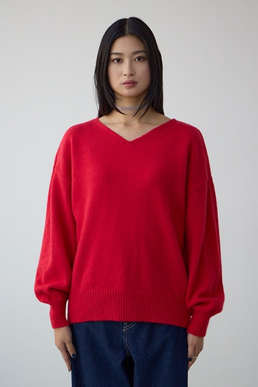Vネックアソートカラーニットプルオーバー 詳細画像
