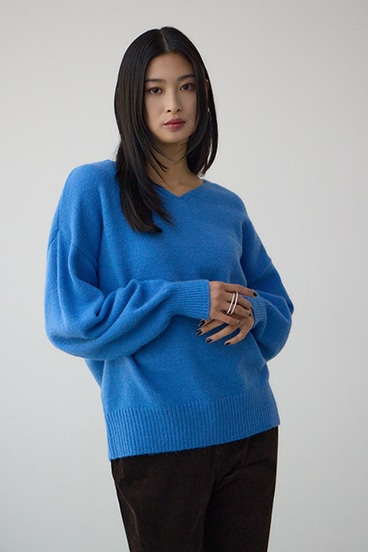 Vネックアソートカラーニットプルオーバー 詳細画像