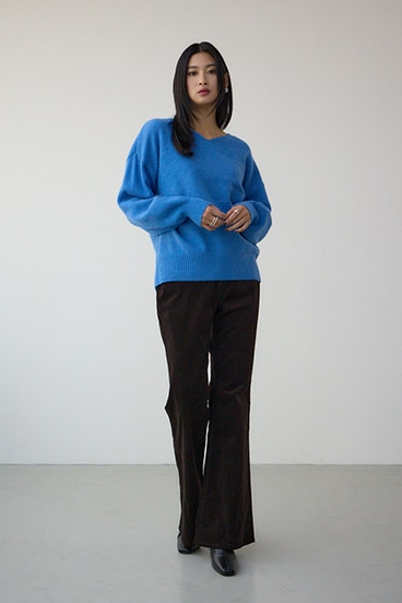 Vネックアソートカラーニットプルオーバー 詳細画像