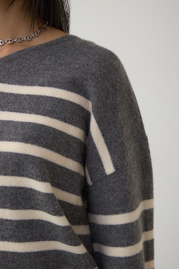 Vネックアソートカラーニットプルオーバー 詳細画像