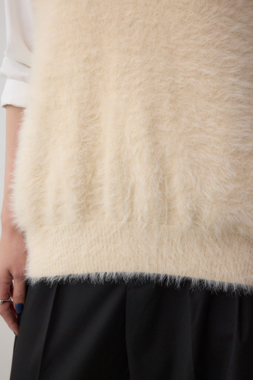 シャギーニットベスト 詳細画像