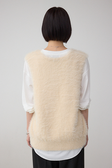 シャギーニットベスト 詳細画像