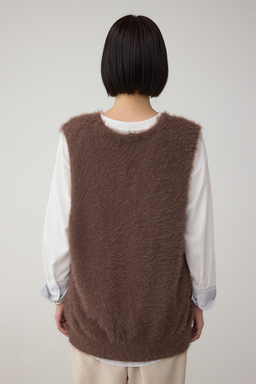 シャギーニットベスト 詳細画像