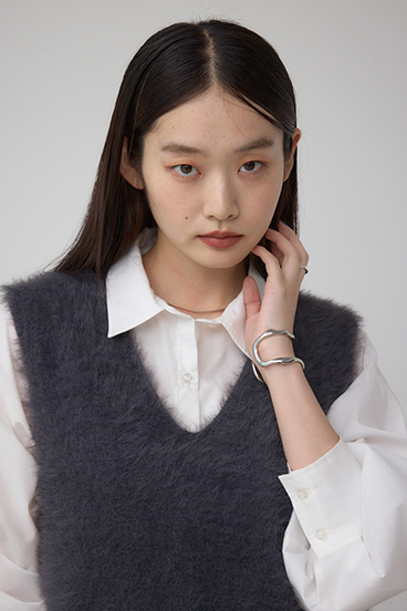 シャギーニットベスト 詳細画像