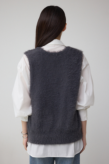 シャギーニットベスト 詳細画像