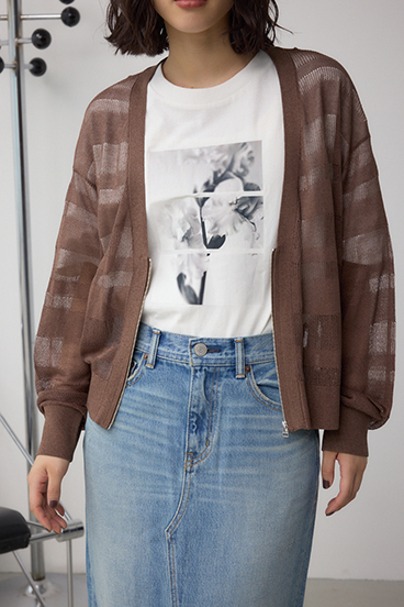 シアージップアップカーディガン