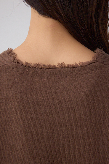 Vネックフリンジスウェッターニット 詳細画像