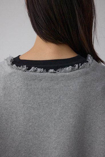 Vネックフリンジスウェッターニット 詳細画像