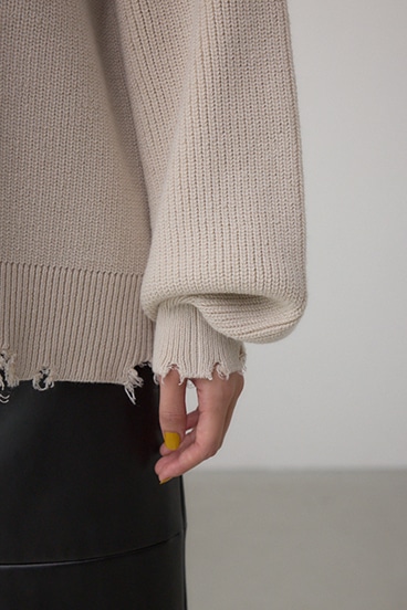 サイドZIPニットトップス 詳細画像