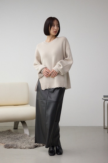 サイドZIPニットトップス 詳細画像