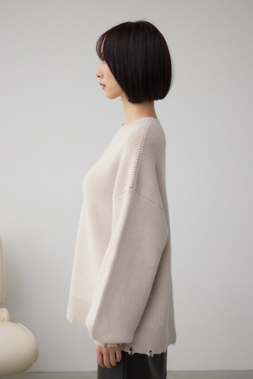 サイドZIPニットトップス 詳細画像