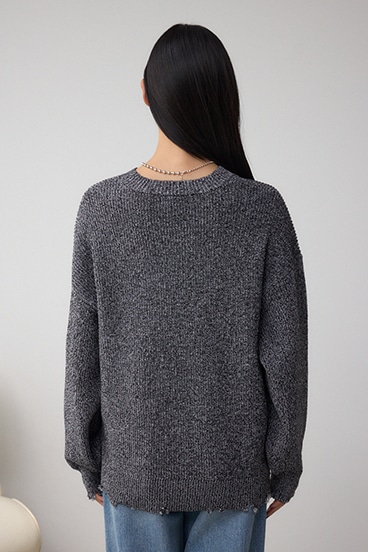 サイドZIPニットトップス 詳細画像