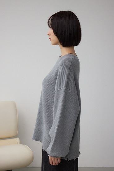 サイドZIPニットトップス 詳細画像