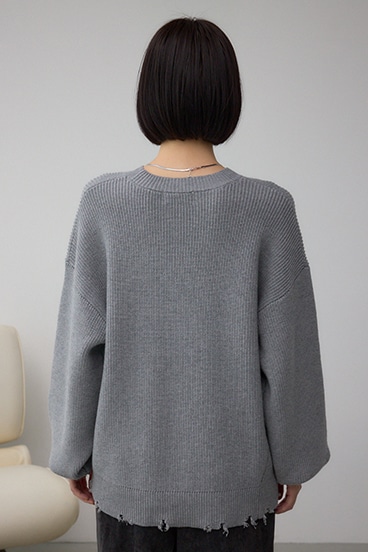 サイドZIPニットトップス 詳細画像