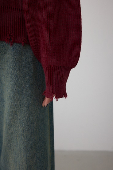 サイドZIPニットトップス 詳細画像