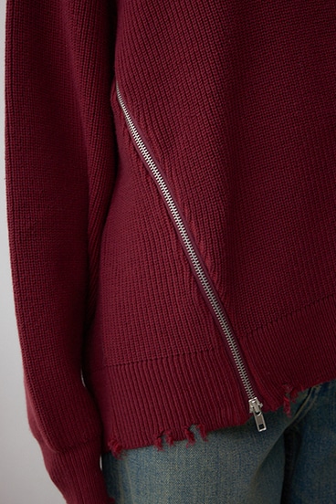 サイドZIPニットトップス 詳細画像