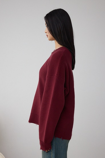 サイドZIPニットトップス 詳細画像