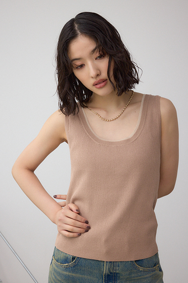 2WAYリブニットタンク 詳細画像