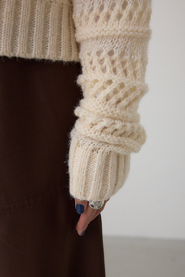 メッシュボーダーインナーセットニット 詳細画像