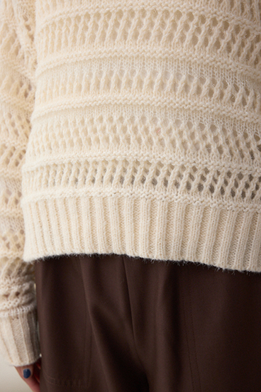 メッシュボーダーインナーセットニット 詳細画像