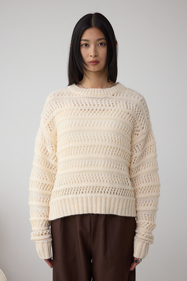 メッシュボーダーインナーセットニット 詳細画像