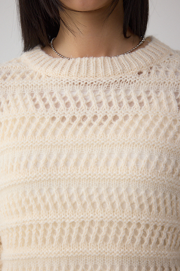 メッシュボーダーインナーセットニット 詳細画像