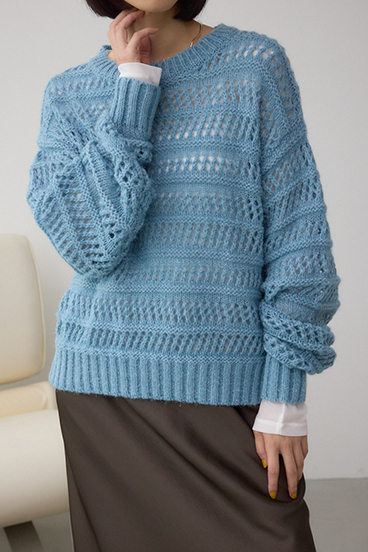 メッシュボーダーインナーセットニット