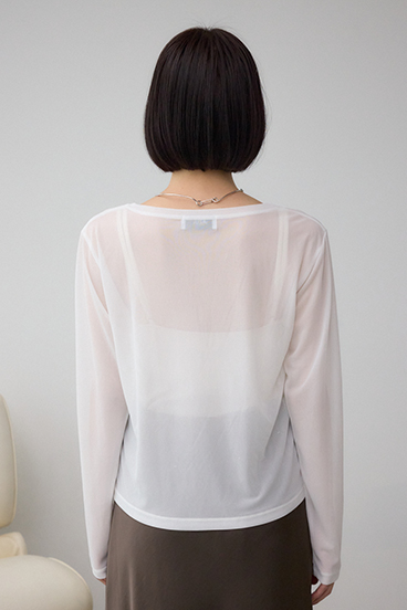 メッシュボーダーインナーセットニット 詳細画像