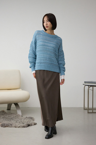 メッシュボーダーインナーセットニット 詳細画像