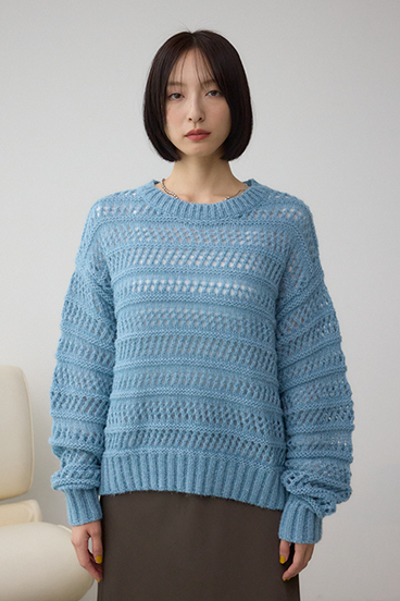 メッシュボーダーインナーセットニット 詳細画像