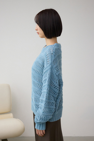 メッシュボーダーインナーセットニット 詳細画像