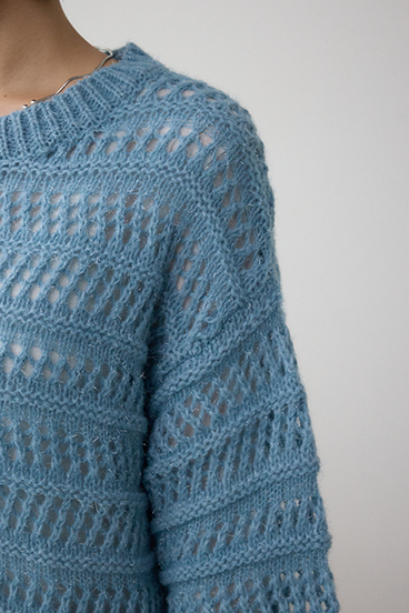 メッシュボーダーインナーセットニット 詳細画像