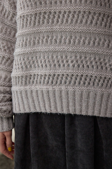 メッシュボーダーインナーセットニット 詳細画像