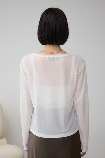 メッシュボーダーインナーセットニット 詳細画像