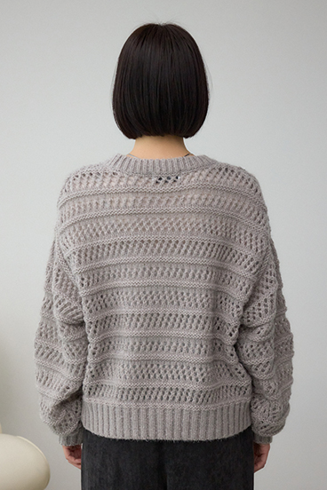 メッシュボーダーインナーセットニット 詳細画像