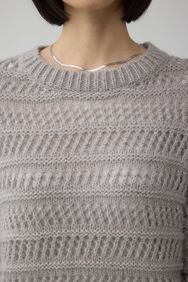 メッシュボーダーインナーセットニット 詳細画像