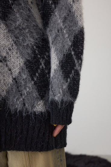 アーガイルシャギーニット 詳細画像