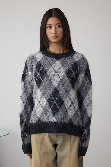 アーガイルシャギーニット 詳細画像