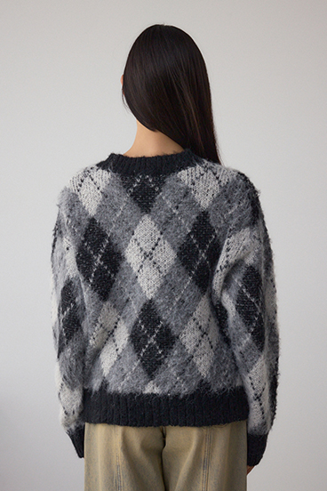 アーガイルシャギーニット 詳細画像