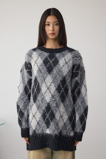 アーガイルシャギーニット 詳細画像