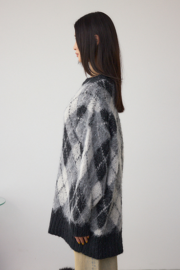 アーガイルシャギーニット 詳細画像