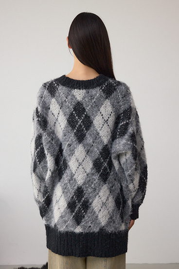 アーガイルシャギーニット 詳細画像