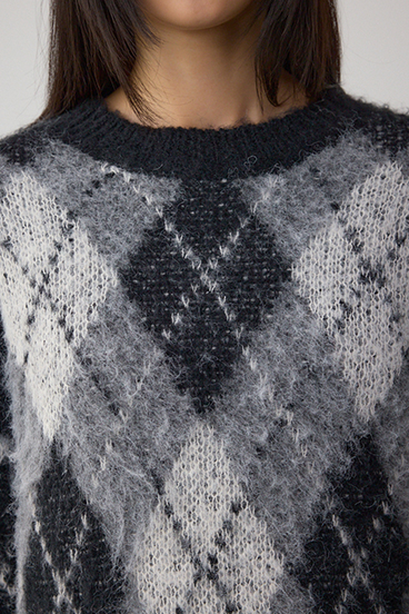 アーガイルシャギーニット 詳細画像