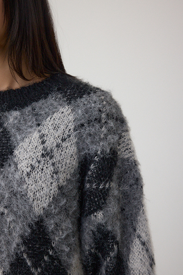 アーガイルシャギーニット 詳細画像