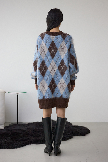 アーガイルシャギーニット 詳細画像