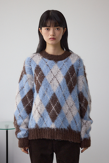 アーガイルシャギーニット 詳細画像