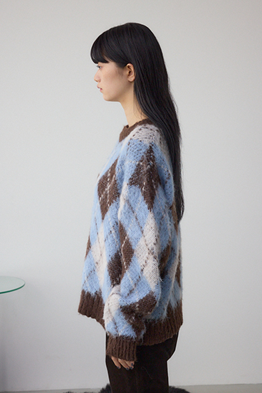 アーガイルシャギーニット 詳細画像