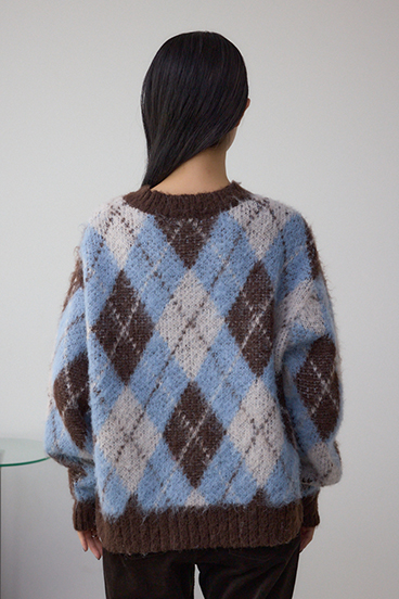 アーガイルシャギーニット 詳細画像