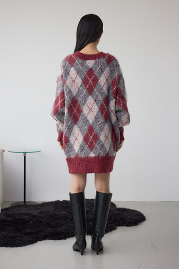 アーガイルシャギーニット 詳細画像