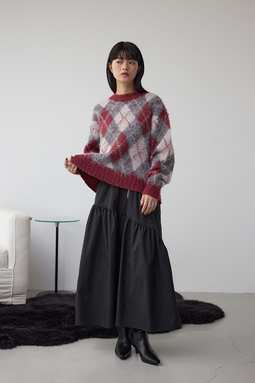 アーガイルシャギーニット 詳細画像